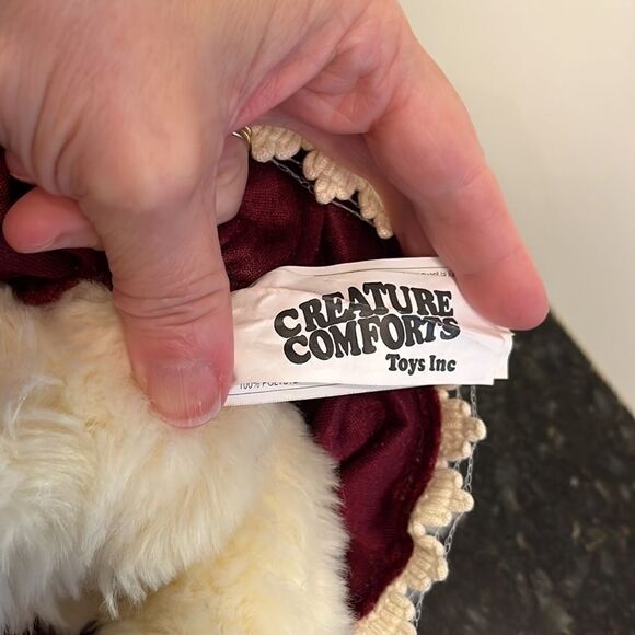 Creature Comforts Fancy Lady’s Collection teddy bear with Burgundy dress & hat. - Picture 7 of 8